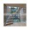 Luxury Prefabricated  Curved Tempered Glass Balustrade&Handrail Stairs Steel Spiral Staircase With Railings Kit
