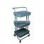 K&B high quality home design dismountable 3 tier storage trolley cart with wheels for stand