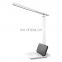 Stepless Dimming adjustable led table lamp battery led rechargeable table lamp with 3 color temperature double folding desk lamp