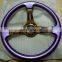 Hot Sales 350mm Red ABS Plastic Deep Sport Universal Racing Modify Car Steering Wheel