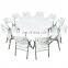 Modern Design Round Dining room Table outdoor camping wedding party hire plastic folding portable picnic table