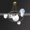 Modern Gradient Glass LED Pendant Light Simple Design Wandering Earth Ceiling Hanging Lamp for Bedroom Indoor Chandelier