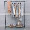 Industrial Pipe Heavy Duty Garment Racks Clothing Racks Display with Wheels