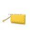 New design ladies leather rivet wallet wristlet wallet leather women short wallet