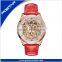 New Trendy High Quality Genuine Leather Band Watch Skeleton Watch