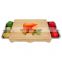 Bamboo Wooden Chopping Board Cutting With Sliding Stainless Steel Tray