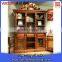 wood bookcase with glass doors,wood carved bookcase walnut color