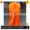 Factory promotion wholesale orange satin chair cover for party