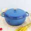 Enameled Cast Iron Round Dutch Oven With Lid and Dual Handles, Heavy-Duty & Small, 5L, Blue