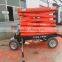 Four wheels drive mobile scissors lift platform with battery