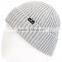 Light grey wool ribbed beanie from Guangjia caps industry