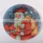 Advertising gift tempered unbreakable circle glass christmas dinner plate