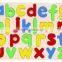 2015 colorful wooden alphabet puzzle toy intelligence wooden toy custom puzzle