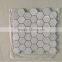 Timber White Hexagon Marble Mosaic Tiles on huge quantity supply