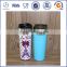 Best selling double stainless steel starbucks travel mug /auto mug with color paper inside