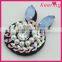 High quality rabbit rhinestone garment patch