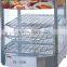 Big capacity hot food display showcase with two layers for sale