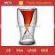 New double wall mermaid fish shaped wine glass cup