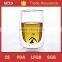 Water drop shaped insulated double-layer glass cup