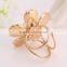 High quality rhinestone pearl brooch three ring scarf buckle/