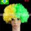 Clown Afro Wig Rainbow Red Orange Green Blue Purple Clueless Circus Unisex