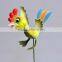 5 inch Plastic China Garden Decor Cock Garden Stake, Garden Animal Decor Ideas