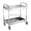 Dining Car Bowl Car Collecting Hotel/hospital Service Trolley Stainless Steel Cart Have 5 Collecting