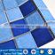 Hotel newest mixed-color glazed blue ceramic swimming pool mosaic tile