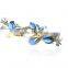 fashionable leaf shape alloy enamel crystal hair clip