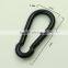 Steel strong black swivel carabiner snap hook