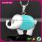 Jewelry Wholesale Thailand Blue Gemstone Elephant Necklace
