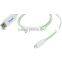 80cm Power4 MFi Cable Visible Glowing 8-Pin to USB 2.0 Charge Data Cable For iPhone For iPad For iPod White With Green Light