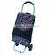 Folding grocery cart with bag,Canvas grocery cart,2016 hot-sale shopping grocery cart