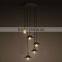 Loft RH Black disc lamp w/ 5 head pendant chandeliers special discount