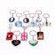 Crystal keychain wholesale vintage oval metal keychain , crysatl metal keyring