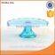 Clear decaled glass dome cake with base stand