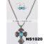 vintage cross pendant necklaces jewelry fashion turquoise cross necklace set