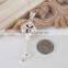 wholesale old western-eu style 925 silver key shape gemstone pendants