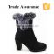Chinese factory sell high quality snow boots women white fur
