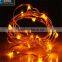 33ft 100Leds copper wire warmwhite led christmas string light with a DC3V transformer