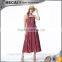 Custom red long fashion clothes beach dress women 2016