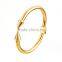 Yellow Gold Stainless Steel Conical Fashion Cuff Men Bangles