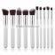 Hot sell fashionable private label face cleaner cosmetic brush set without package wholesale