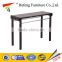 Hot bent glass top and powder coated legs coffee table