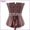 Glam Rock Brown Women's Steel Boned Steampunk Gothic Tight Lacing Corset