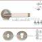 Modern european style stainless steel door handle with escutcheon and porcelain tube