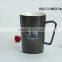 creative simple hot-selling 520 and 1314 black and white lovers matte ceramic mug