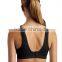 Black Sexy plus size ladies sports bra dry fit order from china direct