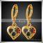 Brass Love Red Crystal Dubai Gold Jhumka Earring Jewelry