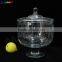 Transparent Mouth Blown Glass Storage Jar